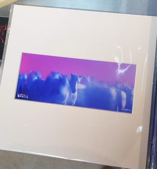 粉蓝马001版画 商品图2