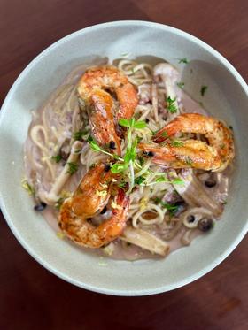 大虾意面配越橘奶油酱Nordic Prawn Pasta with Nordic Lingonberry Cream Sauce