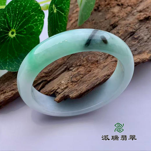 派瑞翡翠 翡翠手镯 糯种 绿色 商品图0