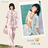 奶糖派偶像熊睡衣女士夏季高级感凉感条纹短袖黄油小熊联名家居服 商品缩略图1