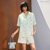 奶糖派黄油小熊联名夏季睡衣女士短袖珍珠缎清凉家居服套装度假熊 商品缩略图2
