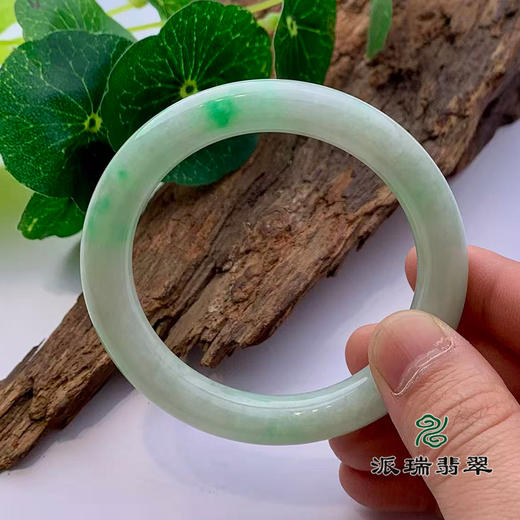 派瑞翡翠 翡翠手镯 糯种 绿色 商品图3
