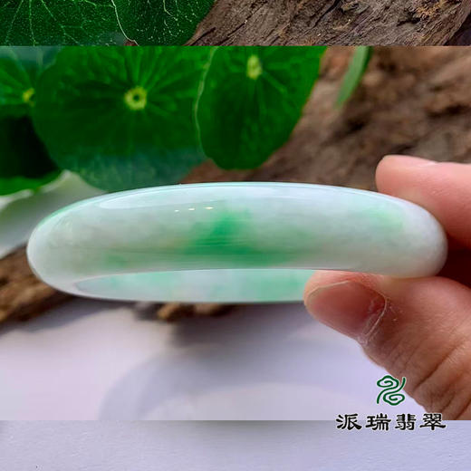 派瑞翡翠 翡翠手镯 糯种 绿色 商品图2