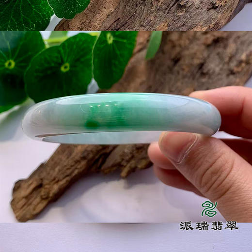 派瑞翡翠 翡翠手镯 糯种 绿色 商品图2
