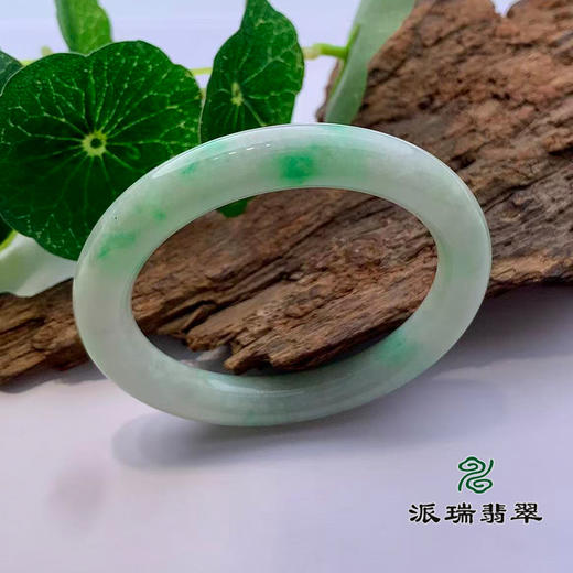 派瑞翡翠 翡翠手镯 糯种 绿色 商品图0