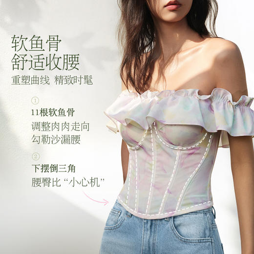 奶糖派胸抹轻奢性感蕾丝上托莫奈尔花园胸衣大码显瘦内衣女外穿夏 商品图2