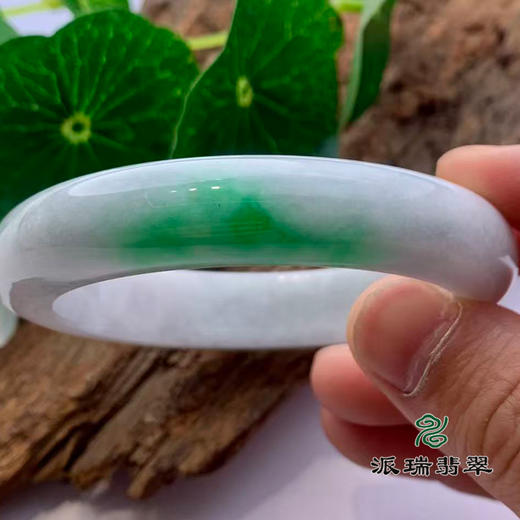 派瑞翡翠 翡翠手镯 糯种 绿色 商品图2