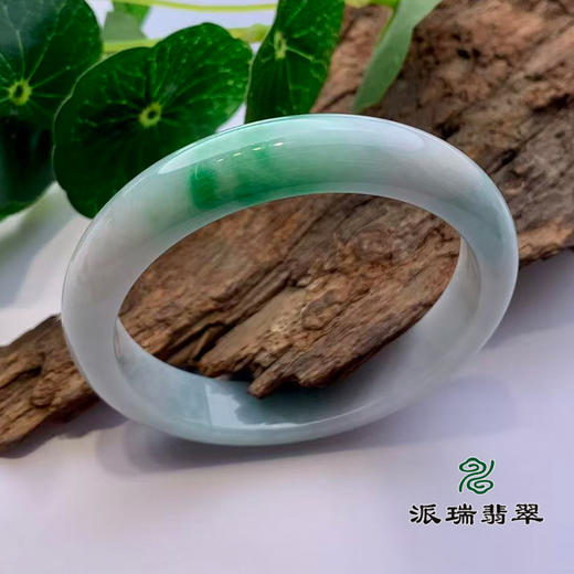 派瑞翡翠 翡翠手镯 糯种 绿色 商品图0