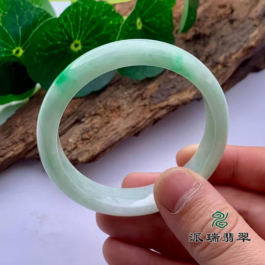 派瑞翡翠 翡翠手镯 糯种 绿色 商品图2