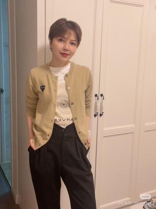 川久保龄PLAY刺绣爱心全羊毛针织衫开衫长袖外套 超经典 商品图6