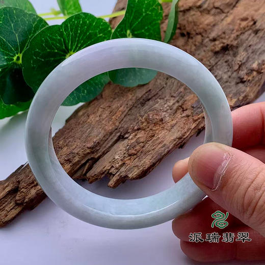 派瑞翡翠 翡翠手镯 糯种 绿色 紫色 商品图3