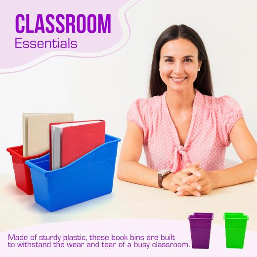 【美国沃尔玛热卖 6个装】高品质塑料立式储物盒 多种用途桌面收纳 图书玩具活页夹收纳 商品图1