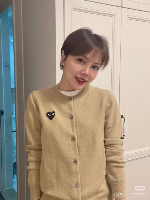 川久保龄PLAY刺绣爱心全羊毛针织衫开衫长袖外套 超经典 商品图5