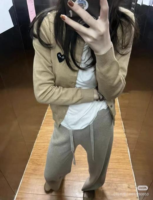 川久保龄PLAY刺绣爱心全羊毛针织衫开衫长袖外套 超经典 商品图7