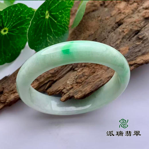派瑞翡翠 翡翠手镯 糯种 绿色 商品图0