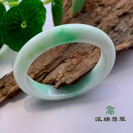 派瑞翡翠 翡翠手镯 糯种 绿色 商品图0