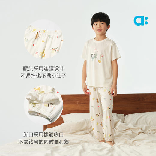 【春Vol.4】allblu幼岚【桉树皮】短袖家居套装26春季新款儿童睡衣舒适亲肤ZY 商品图4