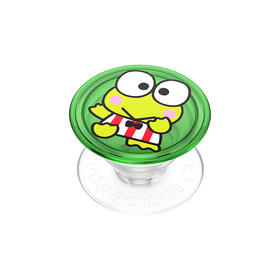 【Hello Kitty和朋友们】元气大眼蛙 泡泡骚 x Hello Kitty合作系列 POPGRIP泡泡骚手机粘贴式气囊支架 Graphic平面系列 绿色