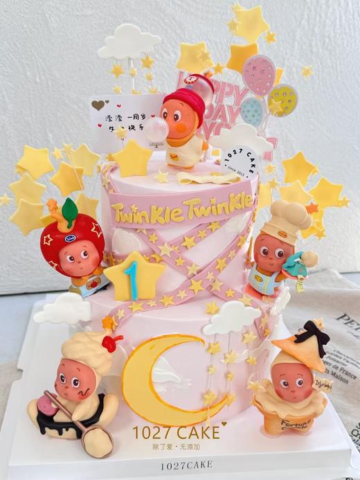 1027CAKE | 双层蛋糕    星星人 可可爱爱（提前1-2天预订） 商品图1