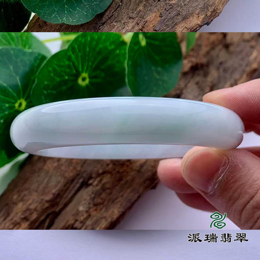 派瑞翡翠 翡翠手镯 糯种 绿色 商品图2