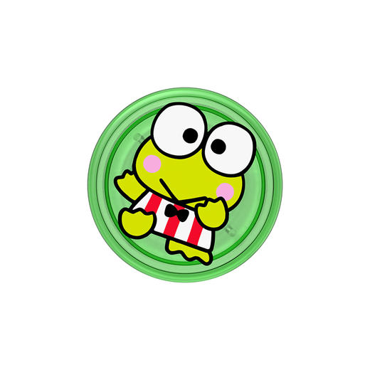 【Hello Kitty和朋友们】元气大眼蛙 泡泡骚 x Hello Kitty合作系列 POPGRIP泡泡骚手机粘贴式气囊支架 Graphic平面系列 绿色 商品图2