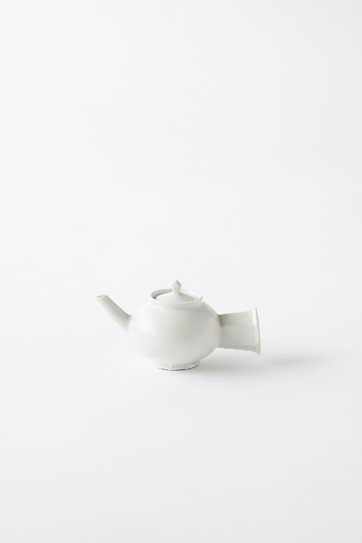 田中茂雄10白瓷｜面取棒手茶壺 商品图0