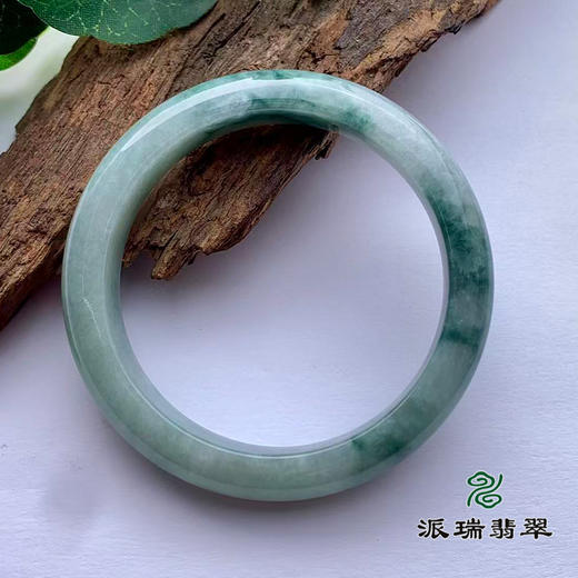 派瑞翡翠 翡翠手镯 糯种 绿色 飘花 商品图1