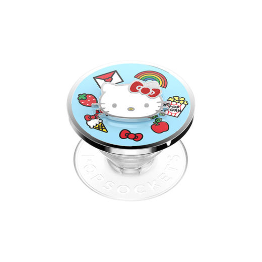 【Hello Kitty和朋友们】晴朗生活 泡泡骚 x Hello Kitty合作系列 POPGRIP泡泡骚手机粘贴式气囊支架 Backspin旋转系列 蓝白 商品图0