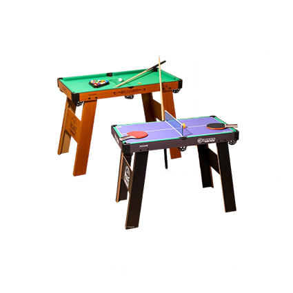 mobee台球桌家用儿童多功能游戏桌室内迷你台球+乒乓球+跳棋+保龄球+冰壶五合一男孩女孩玩具 商品图0