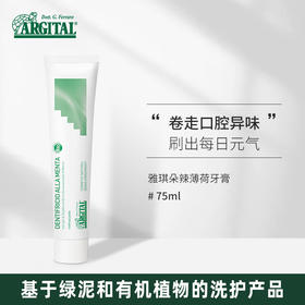 雅琪朵：无氟绿泥薄荷牙膏75ml 清新口气！