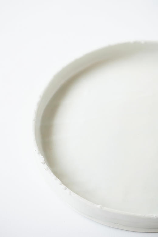 田中茂雄06白瓷｜9寸台皿 商品图4