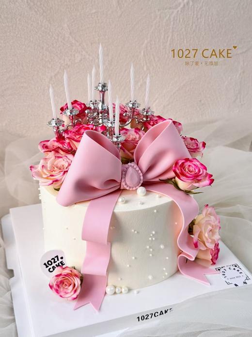 1027CAKE  | 鲜花烛台蛋糕 蝴蝶结 少女心 商品图2