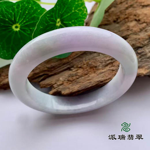 派瑞翡翠 翡翠手镯 糯种 绿色 紫色 商品图0