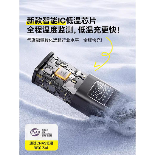 倍思 超迷你Pro无线车载充气泵 星耀黑 便携式汽车用电动打气筒  轮胎车用加气宝 商品图2