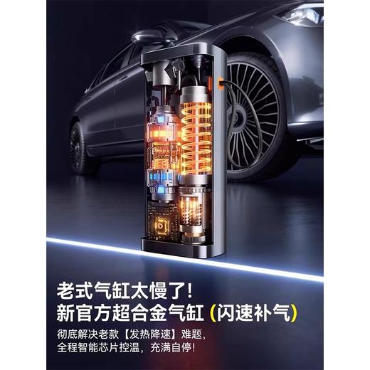 倍思 超迷你Pro无线车载充气泵 星耀黑 便携式汽车用电动打气筒  轮胎车用加气宝 商品图1