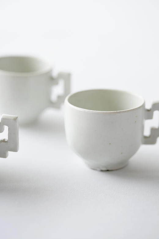 田中茂雄02白瓷鍵手杯 商品图2