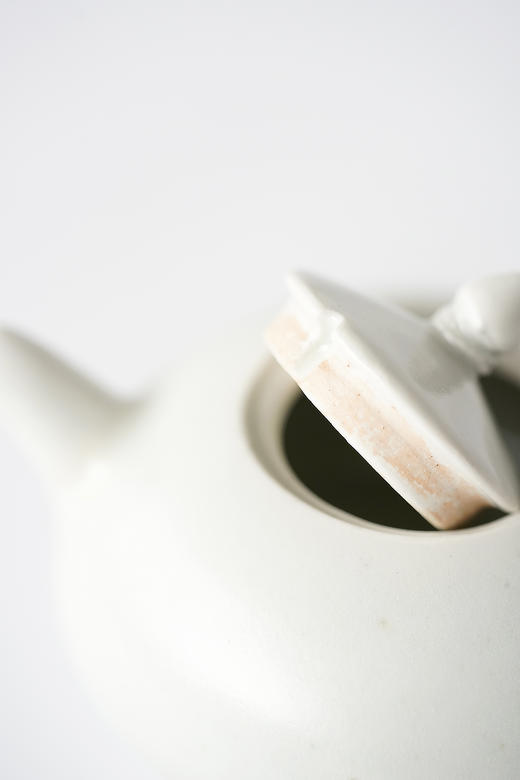 田中茂雄08白瓷｜算盤形茶壺 商品图3