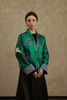 盛唐婧 | 轻奢时尚新中式老缎交领宽松外套-绿色 商品缩略图1
