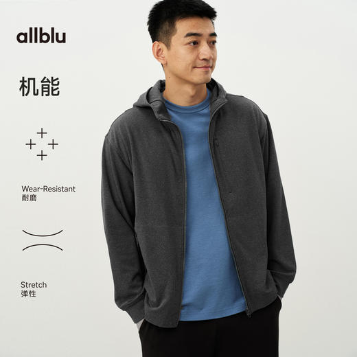 【春Vol.4】allblu男装“通勤休闲全场景”26春夏【糯感】针织尼龙连帽外套ZY 商品图4