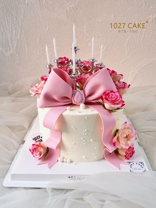 1027CAKE  | 鲜花烛台蛋糕 蝴蝶结 少女心 商品图0