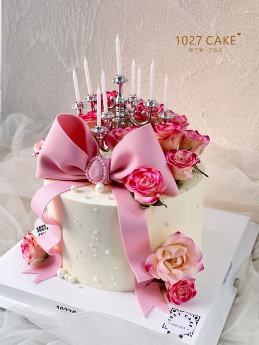 1027CAKE  | 鲜花烛台蛋糕 蝴蝶结 少女心 商品图1