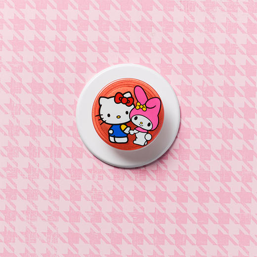 【Hello Kitty和朋友们】好朋友抱抱 泡泡骚 x Hello Kitty合作系列 POPGRIP泡泡骚手机粘贴式气囊支架 Graphic平面系列 红色 商品图1