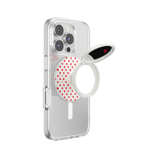 【Hello Kitty和朋友们】Hello Kitty随身镜·MagSafe圆啪嗒 泡泡骚 x Hello Kitty合作系列 MAGSAFE磁吸手机气囊支架 红白 波点 商品图3