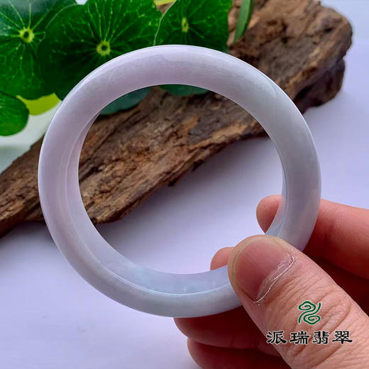 派瑞翡翠 翡翠手镯 糯种 紫色 商品图3
