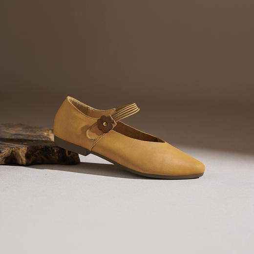 【牛皮革】西村名物2026年春季新款舒适平底软底软面小尖头浅口单鞋玛丽珍鞋T26AE18031 商品图6