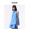 VIMAGE纬漫纪纯色收腰显瘦时尚无袖衬衫2026夏新款V2509204 商品缩略图5