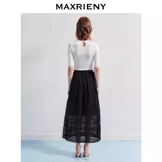 MAXRIENY浪漫感A型花边伞摆半身裙女高腰裙（货号：MF86SK261） 商品图3