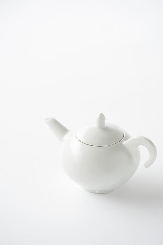 田中茂雄31白瓷｜鍵手茶壺 商品图1