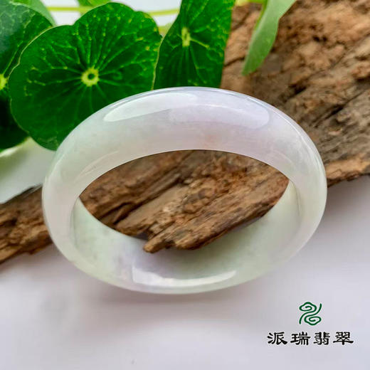 派瑞翡翠 翡翠手镯 糯种 绿色 紫色 商品图0