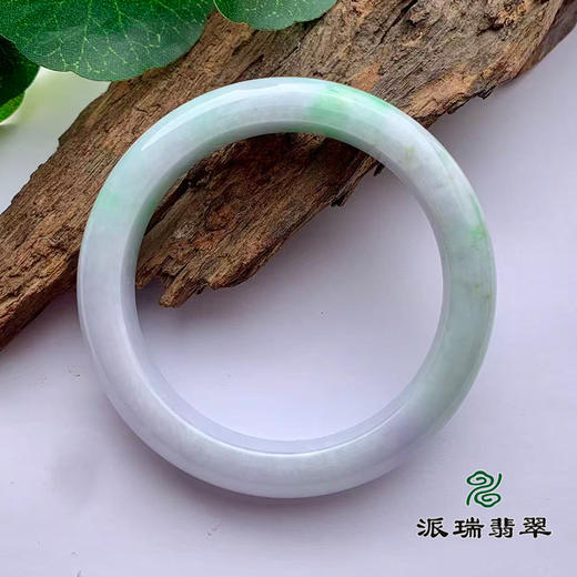 派瑞翡翠 翡翠手镯 糯种 绿色 紫色 商品图1